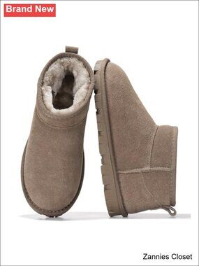 ✨ Project Cloud Genuine Suede Fur-Lined Waterproof Ankle Boots Memory Foam